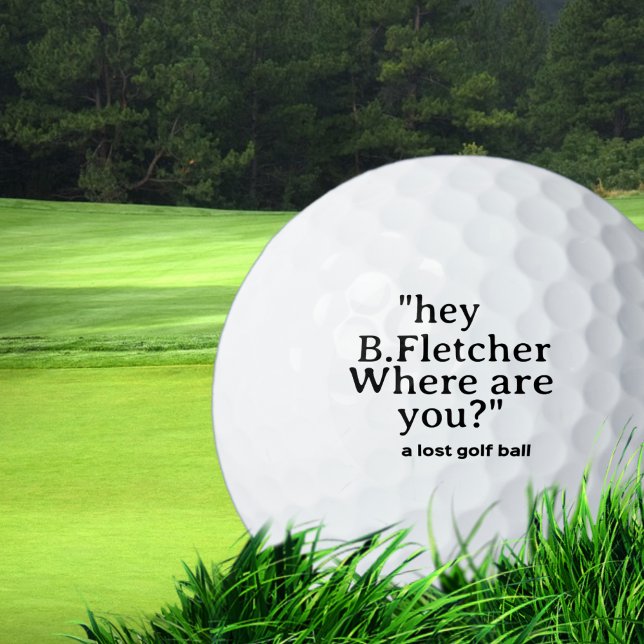 Funny Personalised Comic Lost Golf Ball with Name (Creator Uploaded)