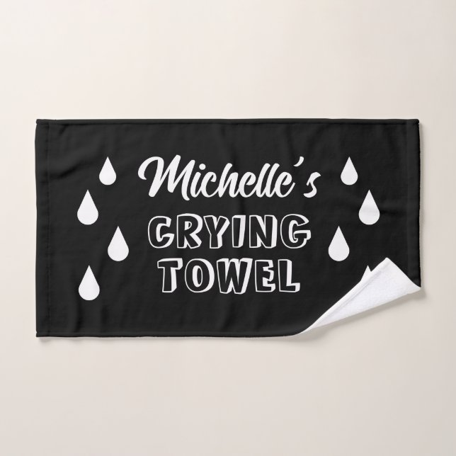 Funny personalised crying towel with tear drops (Hand Towel)
