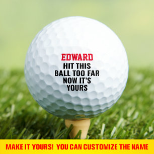 Funny Personalised Custom name lost Golf Balls