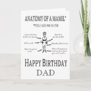 Funny Personalised Cycling Birthday Card MAMIL