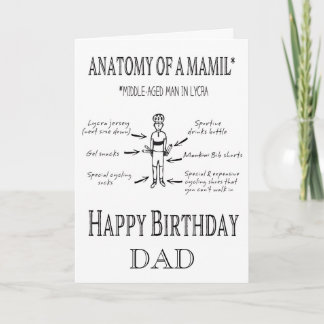 Funny Personalised Cycling Birthday Card MAMIL
