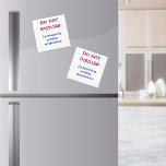 Funny Personalised Do Not Disturb Magnet<br><div class="desc">Do you like to cook or know someone else who does? You can create the perfect At Home Chef kitchen with this cute little kitchen square magnet. The humourous red and blue text reads, "Do NOT DISTURB I'm preparing another masterpiece." Even a 5 star chef needs a sense of humour...</div>