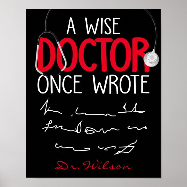 Funny Personalised Doctor funny doctor saying Poster (Front)