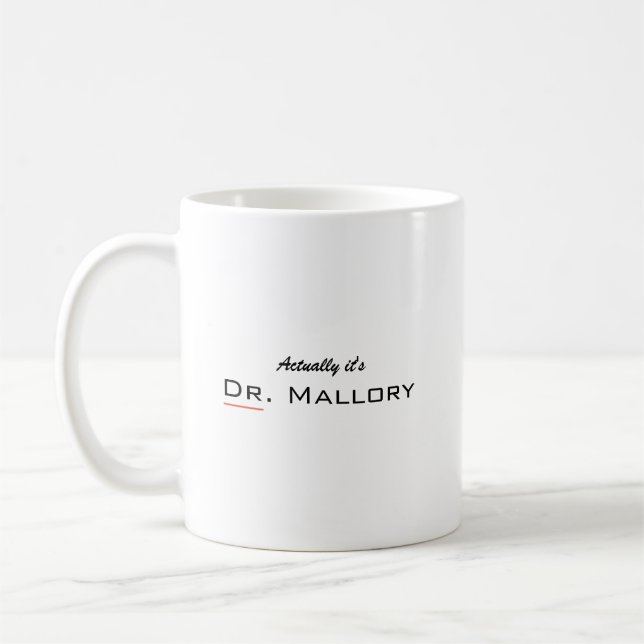 Funny personalised doctor's coffee mug (Left)