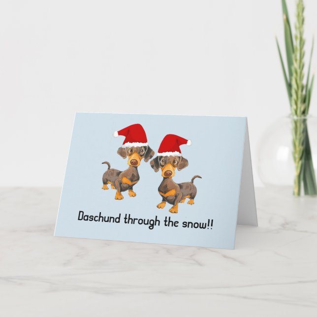 Funny Personalised dog Christmas card (Front)