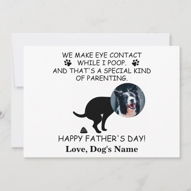 Funny Personalised Dog Dad, Dog Poop Father's day Holiday Card (Front)