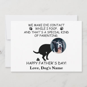 Funny Personalised Dog Dad, Dog Poop Father's day Holiday Card