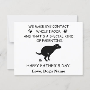 Funny Personalised Dog Dad, Dog Poop Father's day Holiday Card