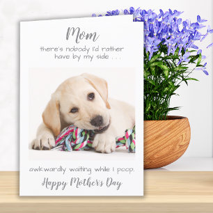 Funny Personalised Dog Mum Pet Photo Mothers Day Holiday Card