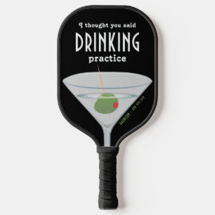 Funny Personalised Drinking Martini Pickleball Paddle