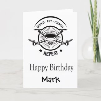Funny Personalised Drone Birthday Card