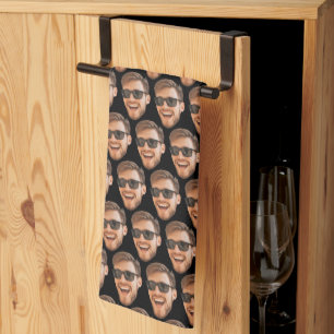 Funny Personalised Face Photo Tea Towel
