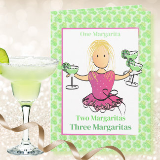 Funny Personalised For Her Margarita Birthday Card