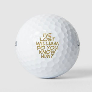Funny Personalised Gold Lost Golf Balls