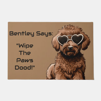 Funny Personalised Goldendoodle Doormat