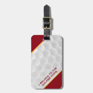 Funny Personalised Golf Ball Luggage Tag