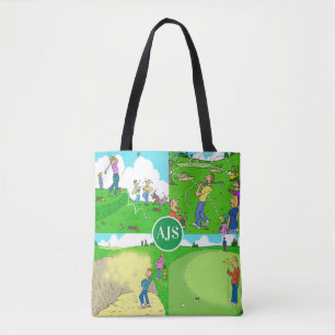 Funny Personalised  Golf Themed. Tote Bag