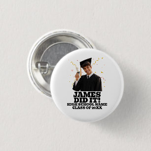 Funny Personalised Graduation Party Custom 3 Cm Round Badge