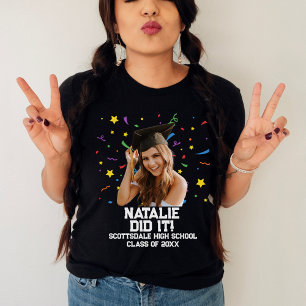 Funny Personalised Graduation Party Custom Photo T-Shirt