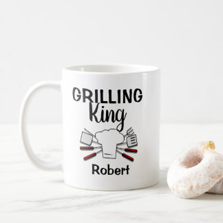 Funny Personalised Grilling King Coffee Mug