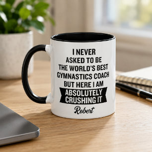 Funny Personalised Gymnastics Coach Mug