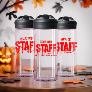 Funny Personalised Halloween Party Gift Scary Goth Water Bottle