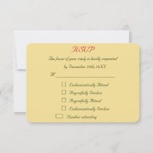 Funny Personalised Holiday Christmas Wedding RSVP Card