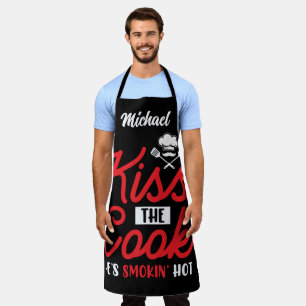 Funny Personalised Kiss The Cook Apron