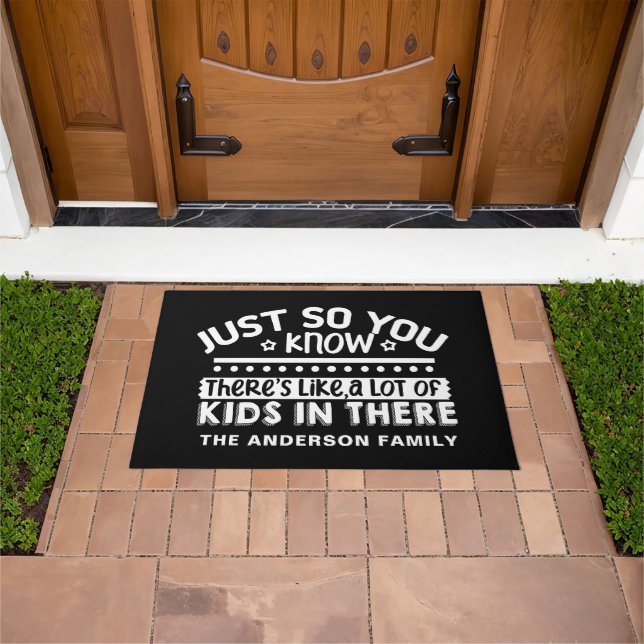 Funny Personalised Lots of Kids Doormat (Outdoor)