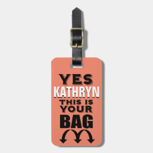 Funny Personalised Luggage Tag