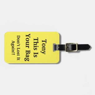 Funny Personalised Luggage Tag