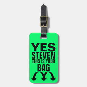 Funny Personalised Luggage Tag