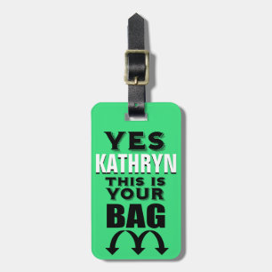 Funny Personalised Luggage Tag