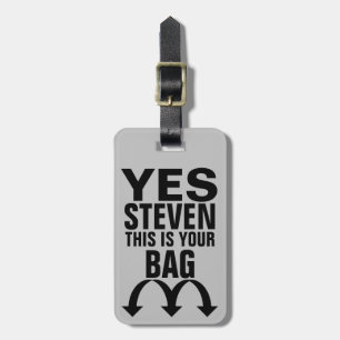 Funny Personalised Luggage Tag