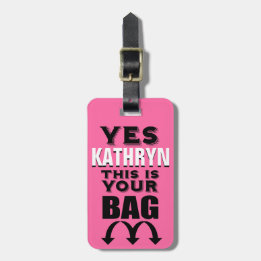 Funny Personalised Luggage Tag