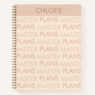 Funny Personalised Master Plans Office Teacher Notebook