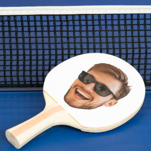 Funny Personalised Men's Face Photo Ping Pong Paddle