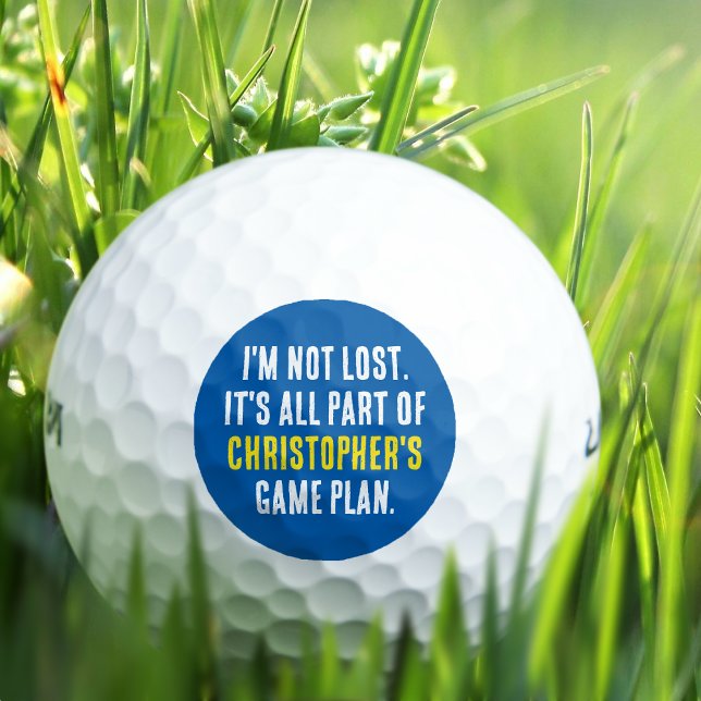 Funny Personalised Name Blue Lost Golf Balls (Creator Uploaded)