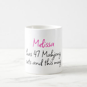 Funny Personalised Name Creative Mahjong Coffee Mug