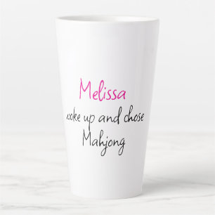 Funny Personalised Name Creative Mahjong Latte Mug
