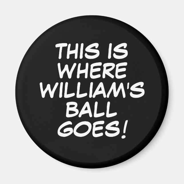Funny Personalised Name Golf Magnet (Front)