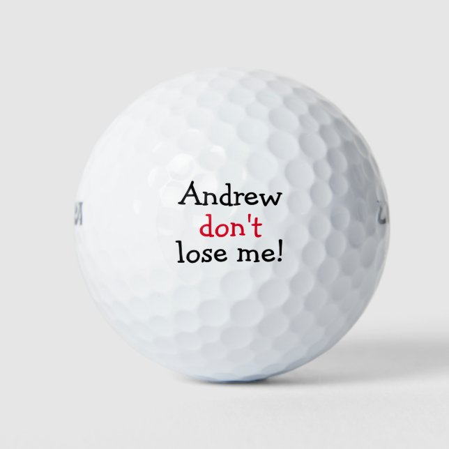 Funny Personalised Name Lost Golf Balls (Front)