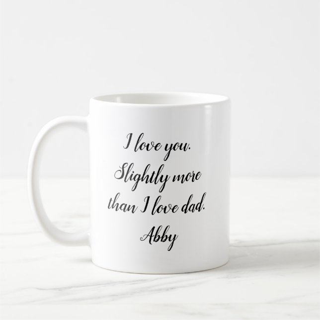 Funny Personalised Name Mothers Day Coffee Mug (Left)