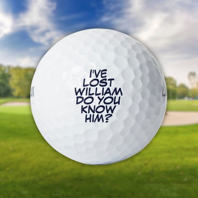 Funny Personalised Navy Blue Lost Golf Balls (Funny Personalized Navy Blue Lost Golf Balls)