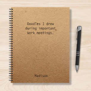 Funny Personalised Notes Office Meeting Notebook