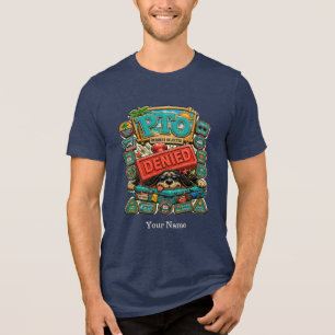 Funny personalised office humour T-shirt featuring Tri-Blend Shirt