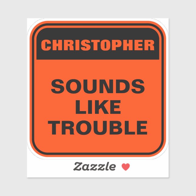 Funny personalised orange sounds like trouble (Sheet)