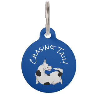 Funny Personalised Pet Dog ID Tag - Chasing Tail