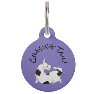 Funny Personalised Pet Dog ID Tag - Chasing Tail