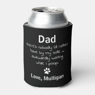 Funny Personalised Pet Photo Dog Dad Can Cooler